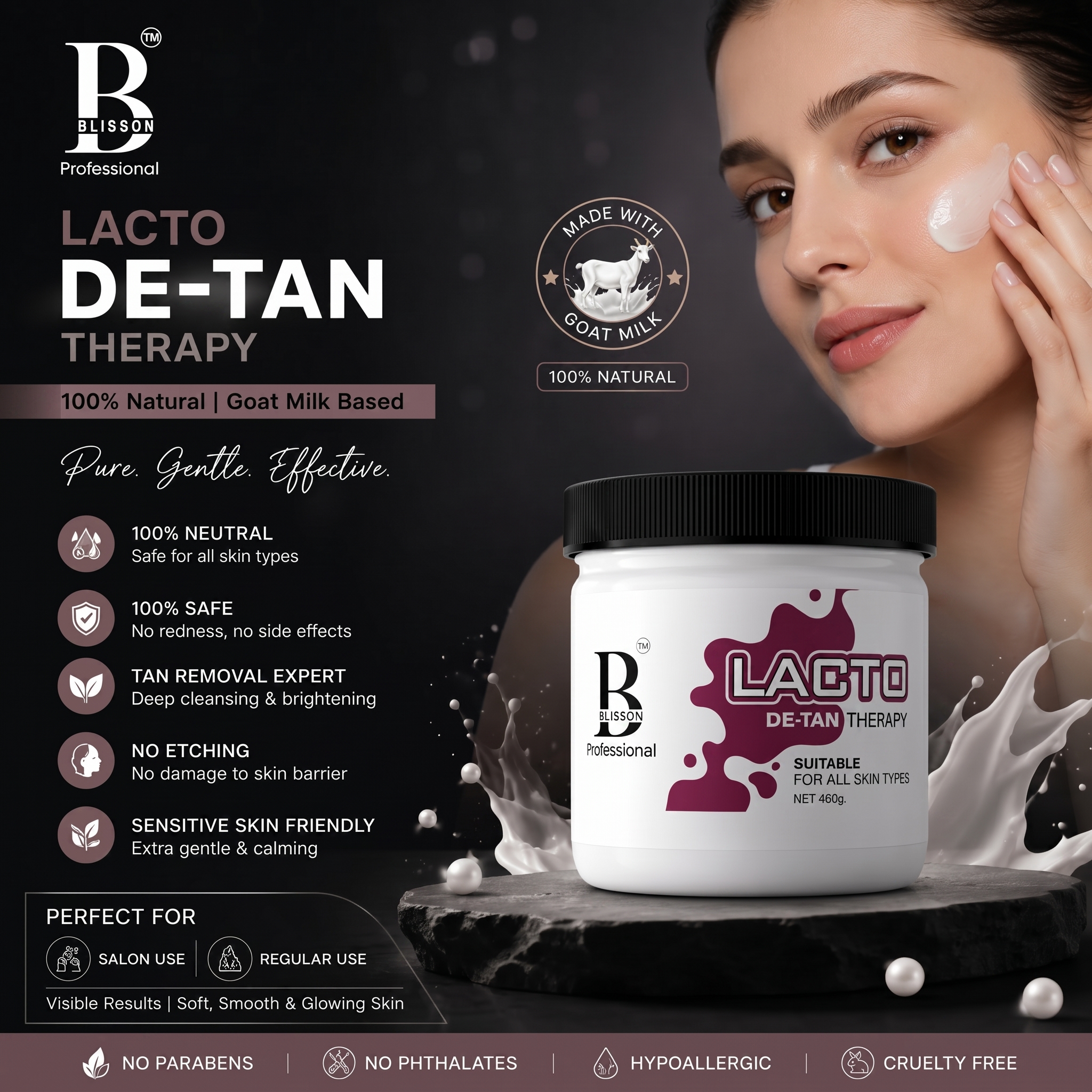Lacto De-Tan Therapy – Goat Milk Based Tan Removal Cream